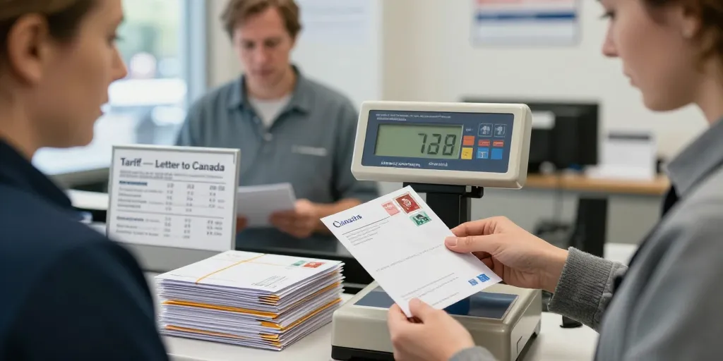 tarif lettre pour canada